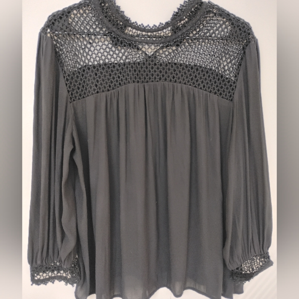 Gap black XL long sleeve blouse